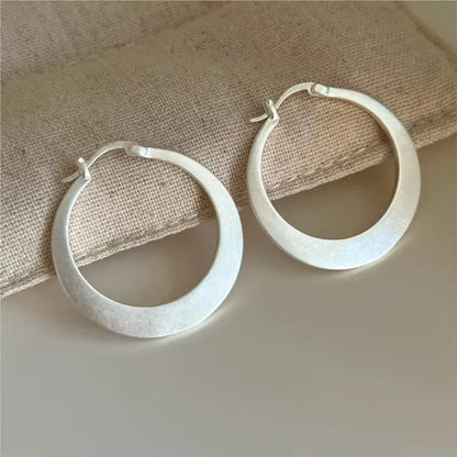 925 Sterling Silver Frosting Hoop Earrings
