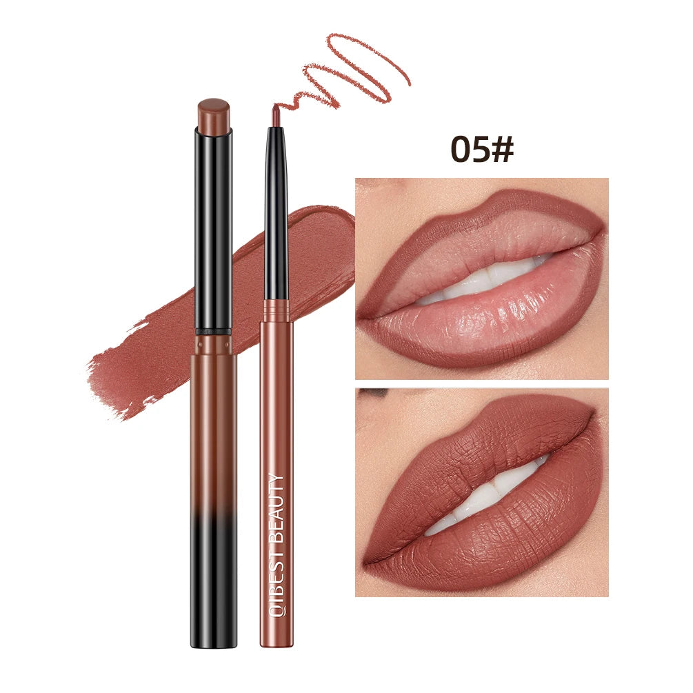 2pcs Lipstick Lipliner Matte Nude Lip Liner Pencil Waterproof Set