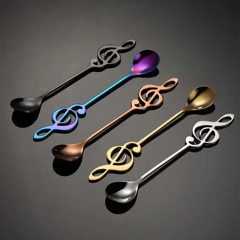 Stainless Steel Coffee Stirring Musical Note Spoon