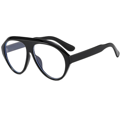 Retro Oversized Pilot Oval Multi Color Lens Sun Glasses