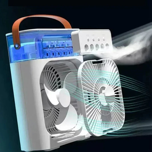 3 In 1 New Fan AIr Conditioner Household Small Air Cooler LED Night Light Portable