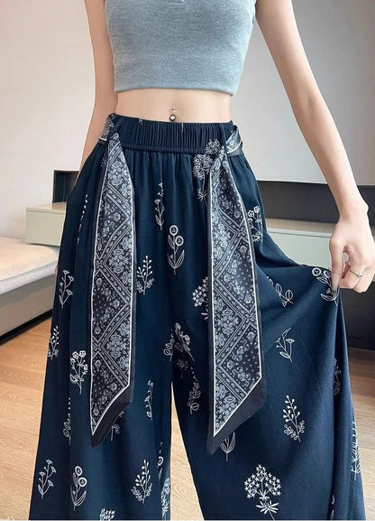 Retro Comfortable Pants Printed Thin Office Pants