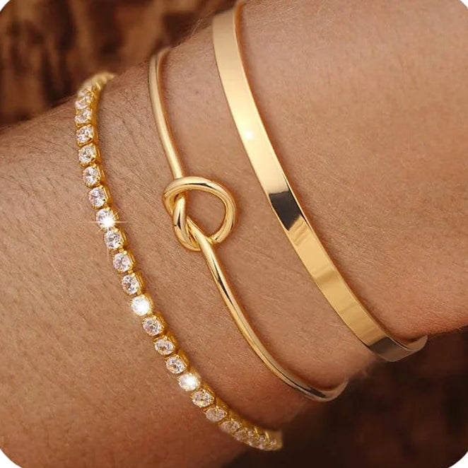 Zircon Chain Bangles Bracelets