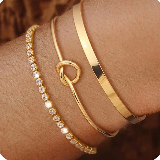 Zircon Chain Bangles Bracelets