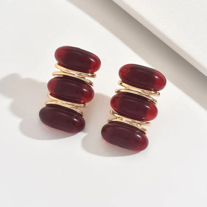 Vintage Delicate Red Stud Exquisite Earring