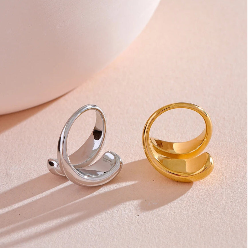 DANA 18K PVD Sleek Metal Ring