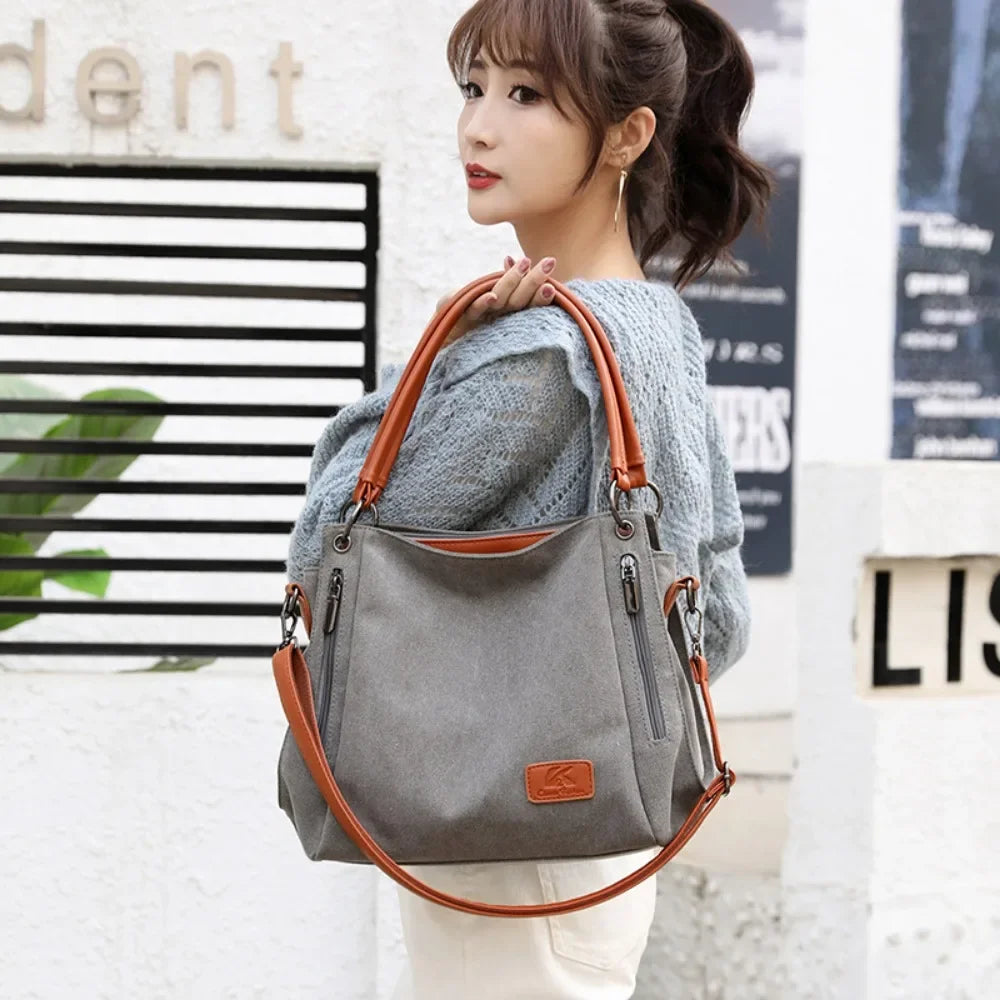 Luxury Shoulder Crossbody Canvas Messenger Bag