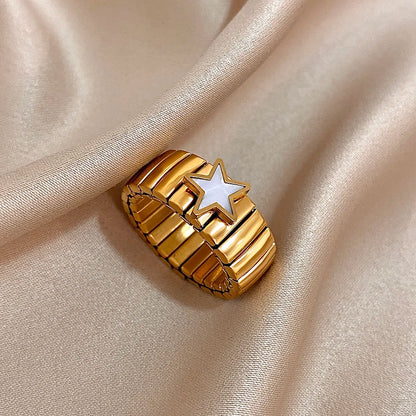 Gold Plated Stainless Steel Elastic Bangles Bracelet