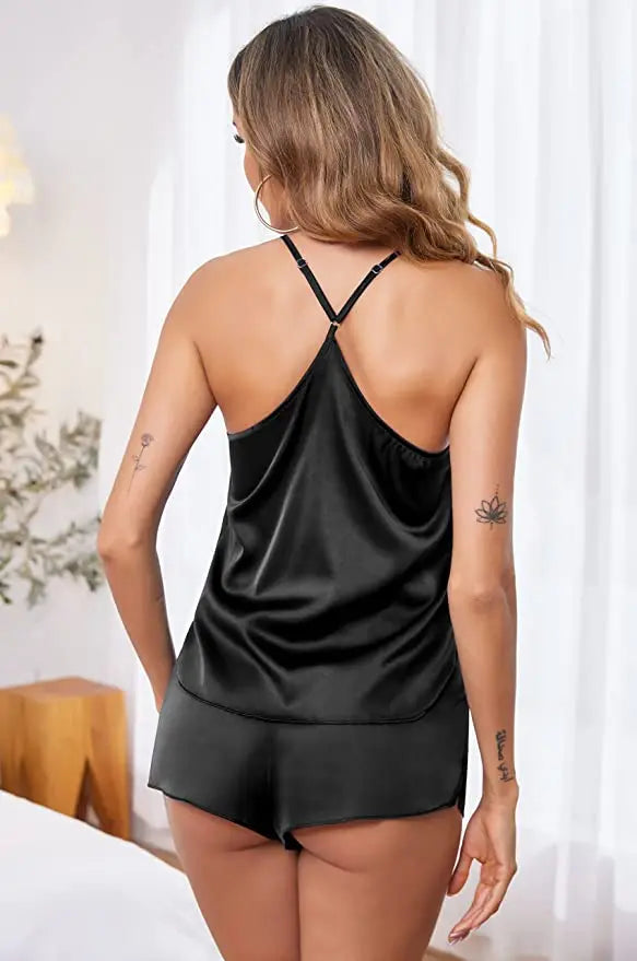 Sexy Lace Satin Pajama Sets