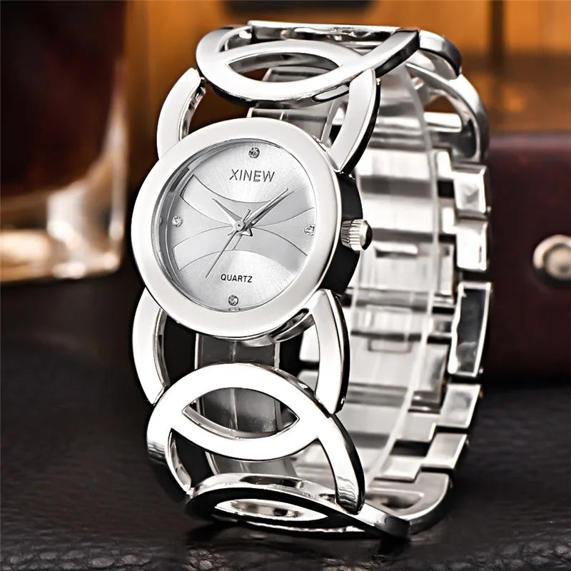 Lady Gold Full Stainless Steel Magic Watch