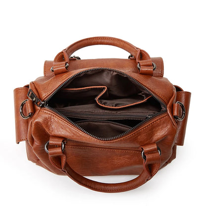 Faux Leather PU Crossbody Shoulder Tote Bag
