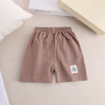 Shorts Boys Girls Cotton Linen Short Pants