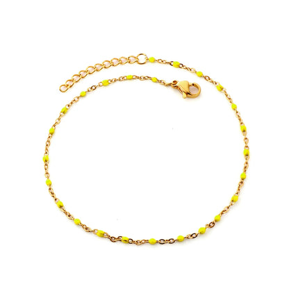 Bohemian Blue Green Yellow Beads Anklet Chains