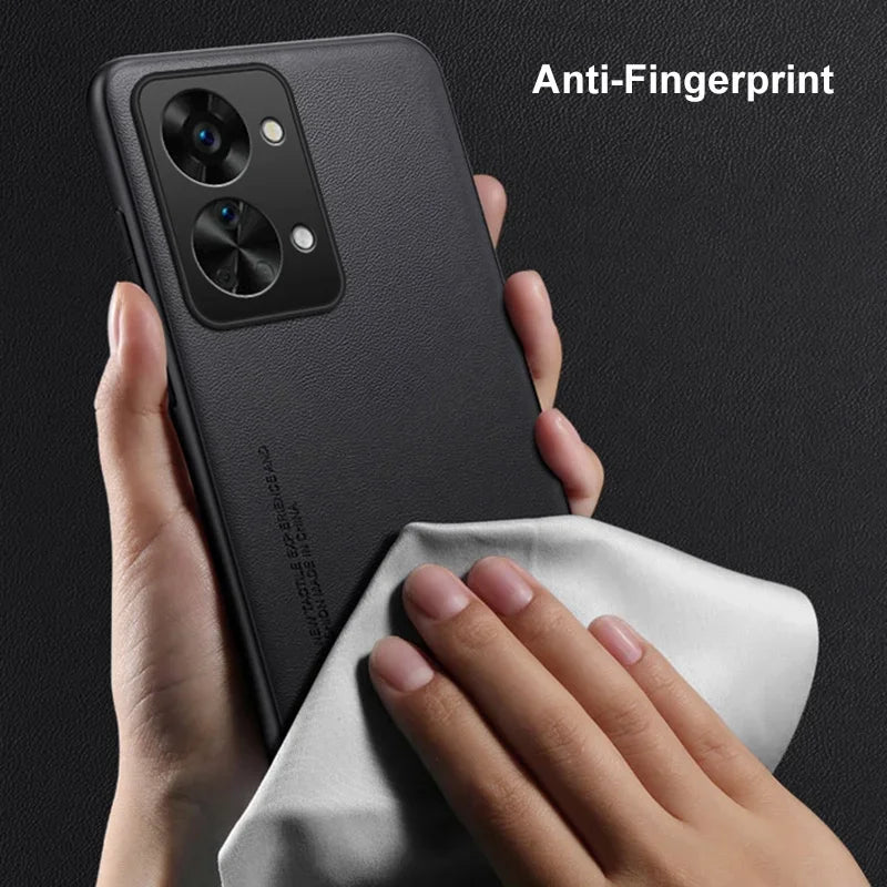 Matte Silicone Phone Case For OnePlus Nord 2T 5G Nord2T Luxury PU Leather Protection Case