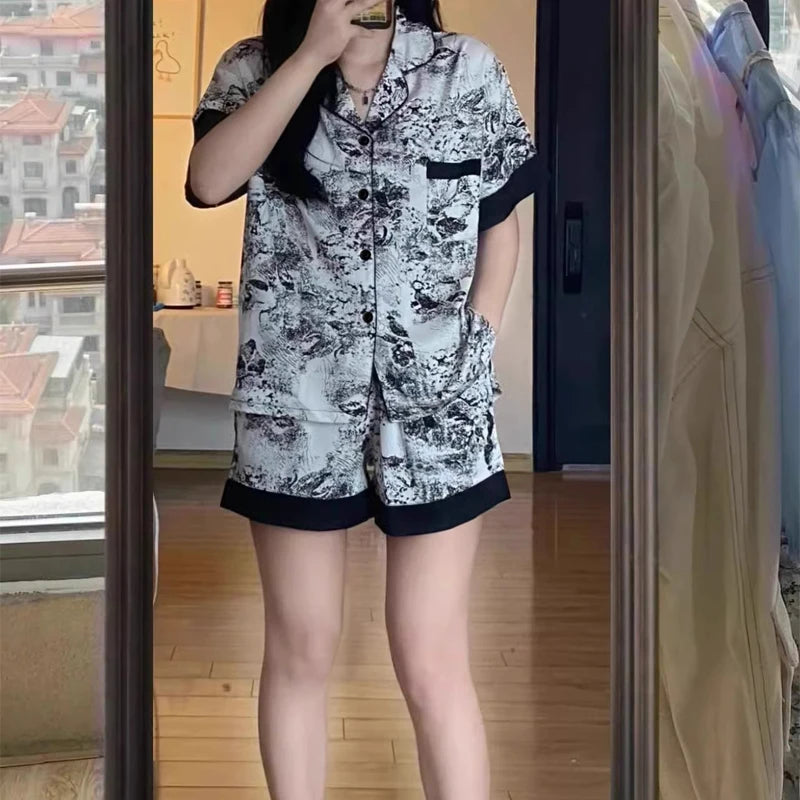 Chinese Elegant Ink and Wash Painting Pajamas