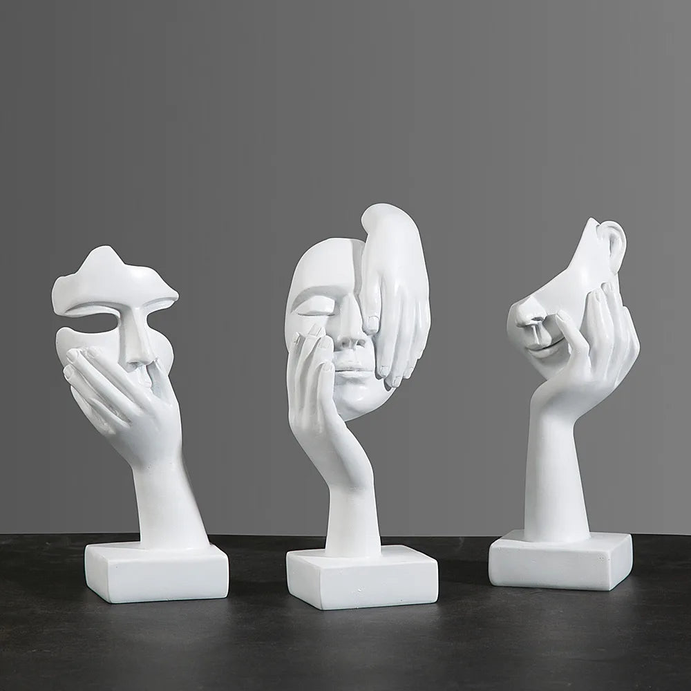 Resin Abstract Mask Statues Decor Gift