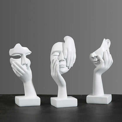 Resin Abstract Mask Statues Decor Gift