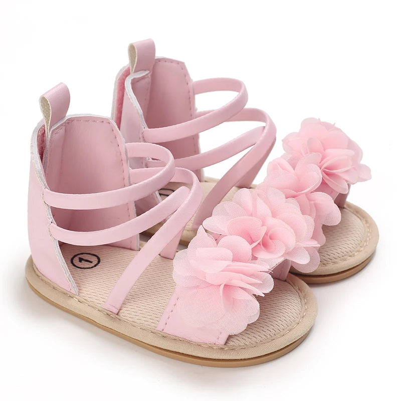 Baby Korean Flower Open Toed Baby Girl Sandals