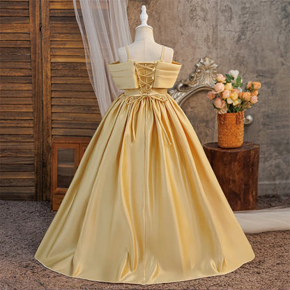 Long dress with train for poet's birthday Sling Trailing evening dress