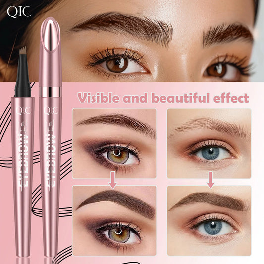 4 Fork Tip Eyebrow Pencil 3D Microblading Waterproof