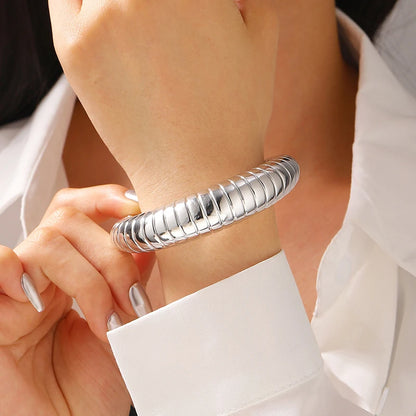 Exaggerated Hip Hop Rock Plastic Cuff Bracelet