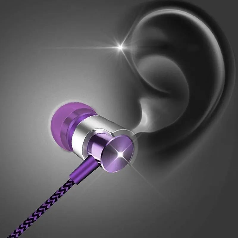 9D HIFI Heavy Bass Metal Wired Earphone Digital Headphone