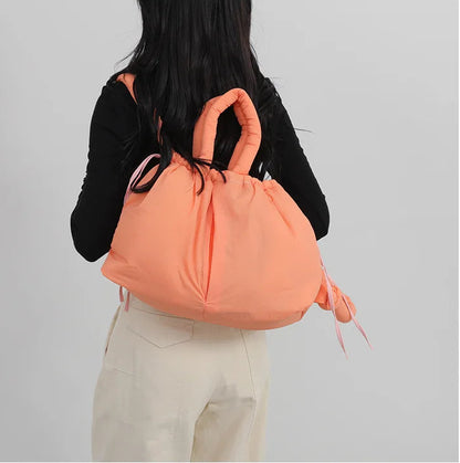 Down Padded Jacket Single Shoulder Tote Bag