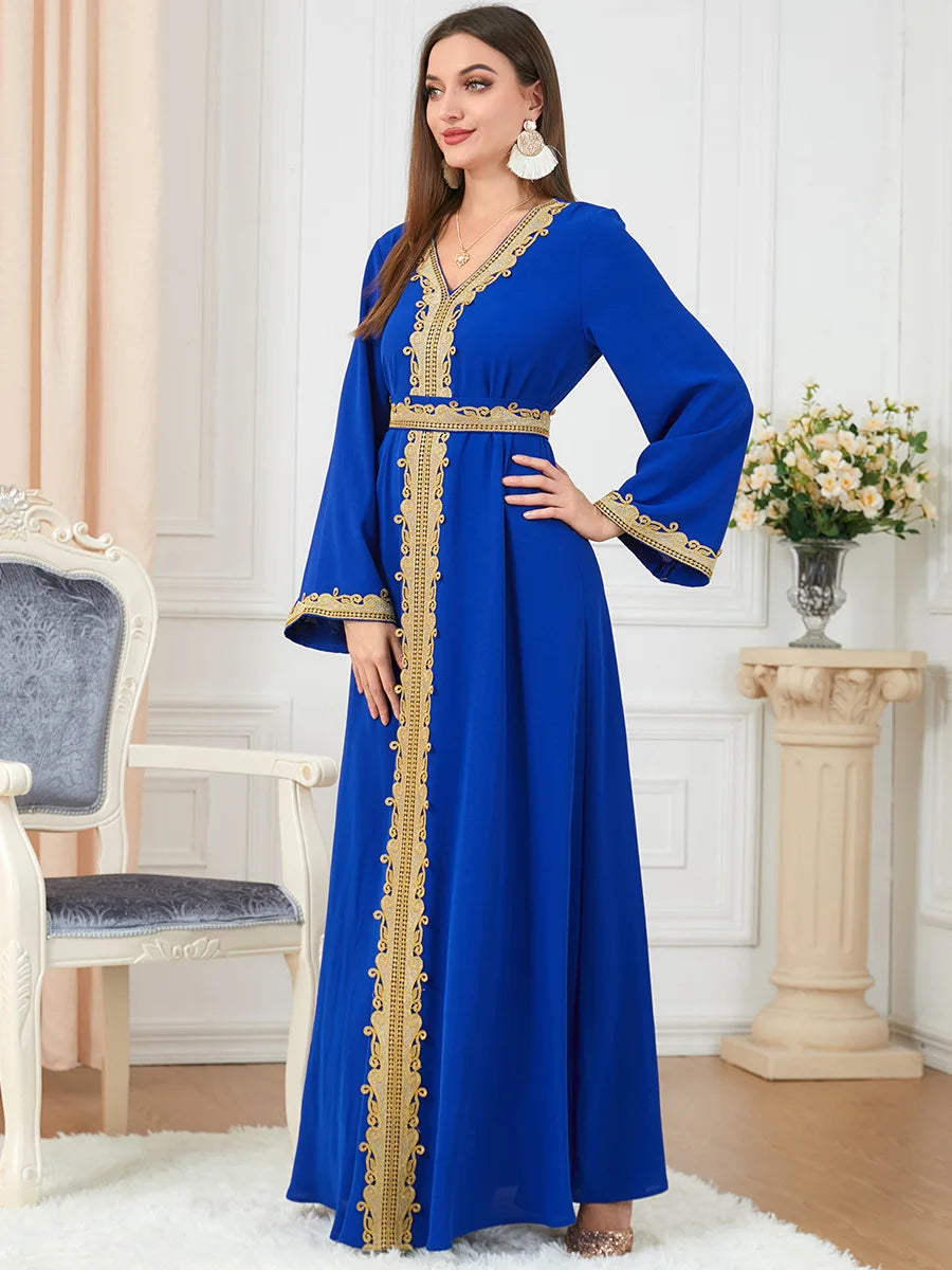 Muslim Loose Abaya Long-Sleeved Dress