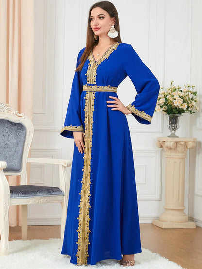 Muslim Loose Abaya Long-Sleeved Dress