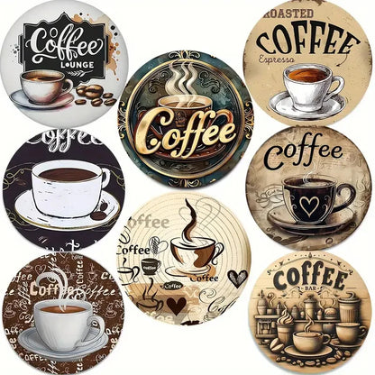 8PCS 10cm Wooden Coaster Teapot Mat