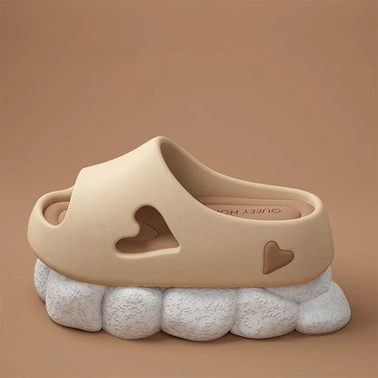 Beach Slides Solid Color Non-slip Thick Shower Slippers