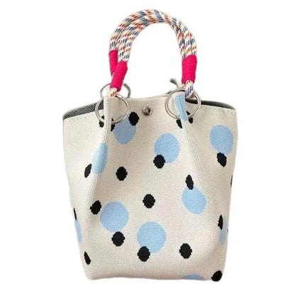 Versatile Cute Knitted Handbag With 3D Magnetic Snap Handbag Clutch Bag