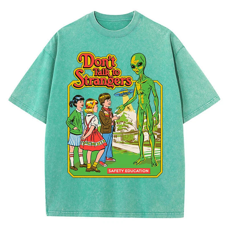 Cartoon Alien Cotton Short Sleeve T Shirts