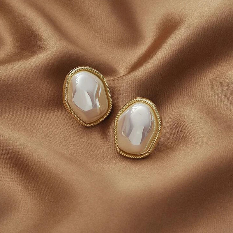 DANA Imitation Pearl Zircon Earrings