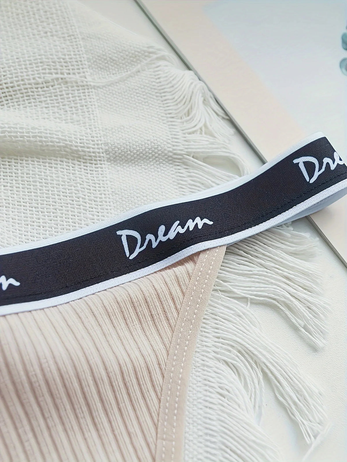 5-piece mixed color simple English belt thong pure cotton inner lining G-String