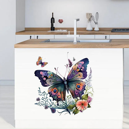 Butterflies Plants Flowers Wall Sticker