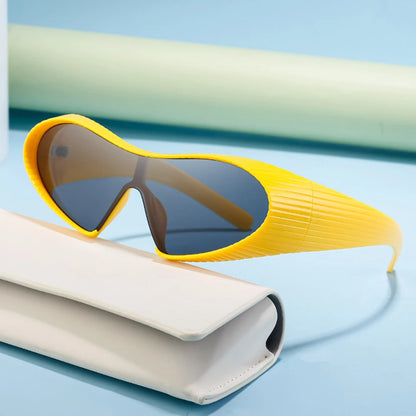 Irregular Frame Cat Eye Sports Cycling Sunglasses