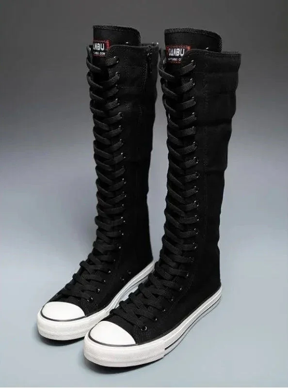 Canvas Korean Long Boot