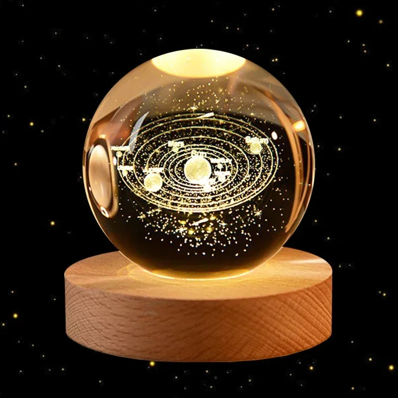 6cm 3D Crystal Ball Glass Ball Planet Earth