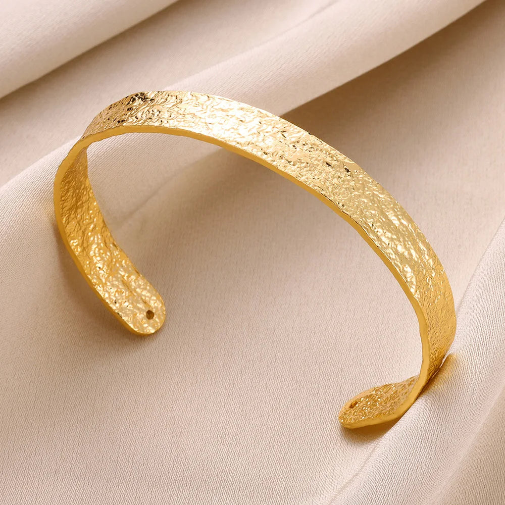 DANA Stainless Steel Gold Open Cuff Bracelet