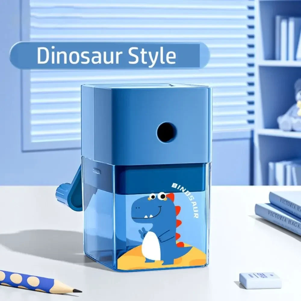 Cartoon Dinosaur Pencil Sharpener Hand-cranked Mechanical Tool