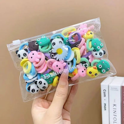 10/20Pcs/Set Cute Cartoon Rubber Elastic Hair Bands