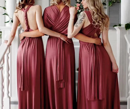 Rust Bridesmaid Dress Infinity Multiway Maxi Bridesmaid Dress