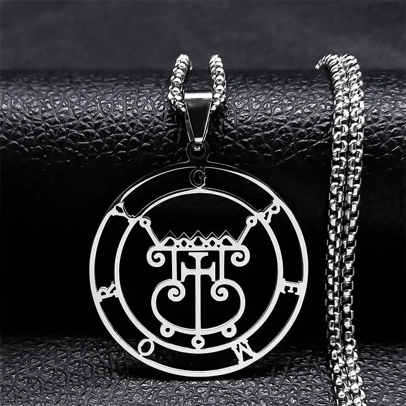 Sigeal Sigil De Lucifer Stainless Steel Satan Necklace