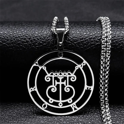 Sigeal Sigil De Lucifer Stainless Steel Satan Necklace