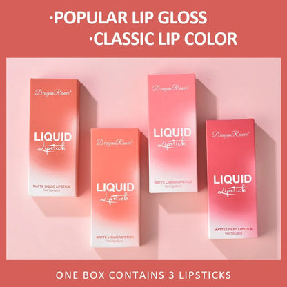 3 PCS Liquid Lipsticks Set Long Lasting Make Up