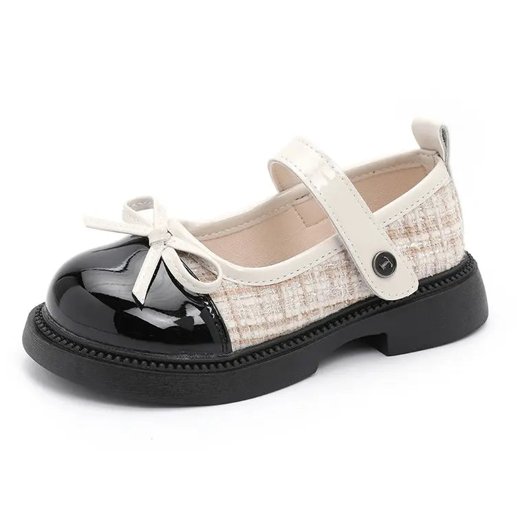 Leather Bowknot Mary Jane Shoes