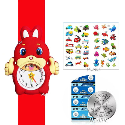 Slap Bracelet Clock Cartoon Kids Watches