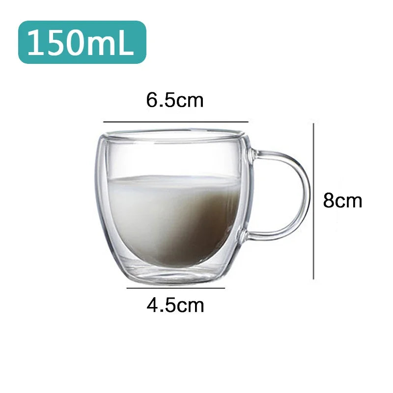 Transparent Glass Coffee Cup Mug
