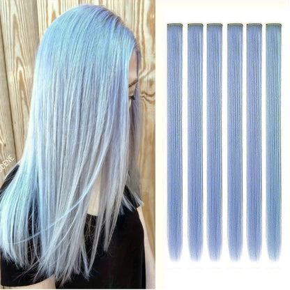 Straight Hair Synthetic Royal Blue wig
